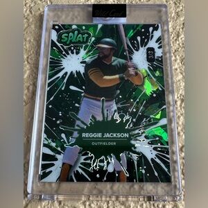 2024 Wild Card Splat Reggie Jackson Green Black Prismatic #3/3 Athletics HOF